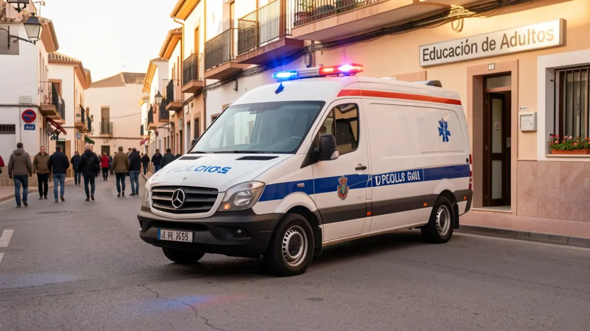 Unidad móvil de la Policía Nacional en Puente Genil para expedir DNI y pasaporte.