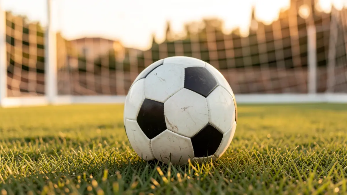 Imagen genérica de un balón de fútbol sobre el césped de un campo.
