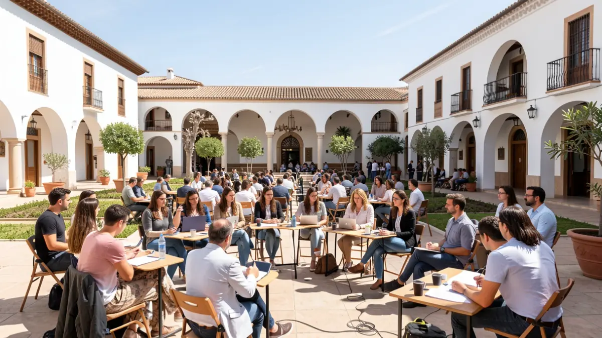 Generic image of a university campus in Andalusia with outdoor activities.
