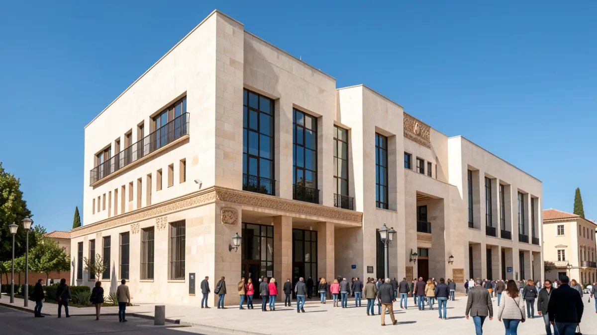 Fachada principal de la Universidad de Jaén.