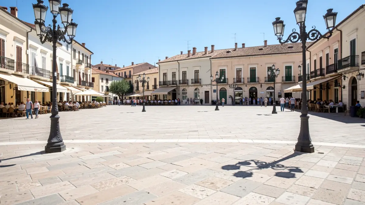 Imagen genérica de una plaza soleada en un municipio andaluz.