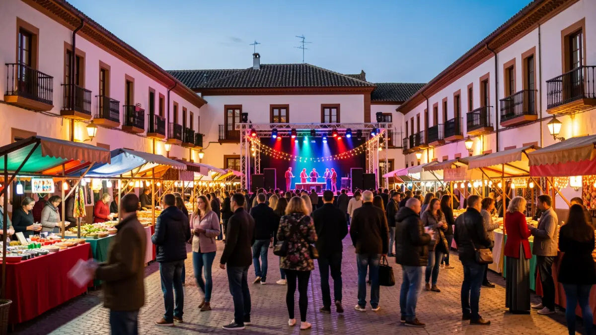 Festive atmosphere in Lucena's San Francisco Square during the Fair.