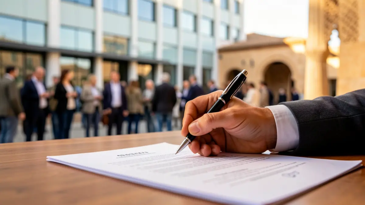 Signing of an agreement between the Málaga City Council and Bancosol.