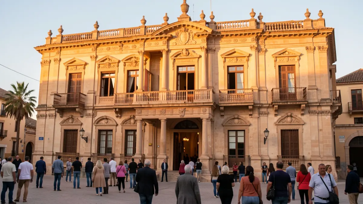 Facade of the Palacio de los Marqueses de Cadimo in Baza.