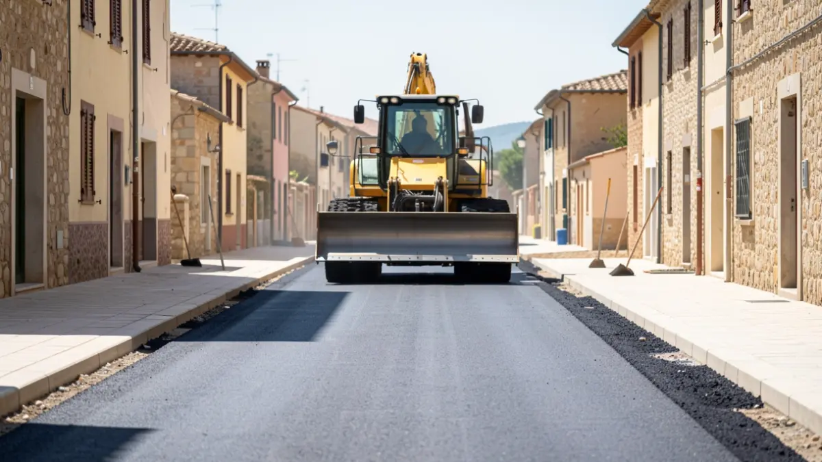 Road improvement works on Lorenzo Morito Romero avenue in Marbella.