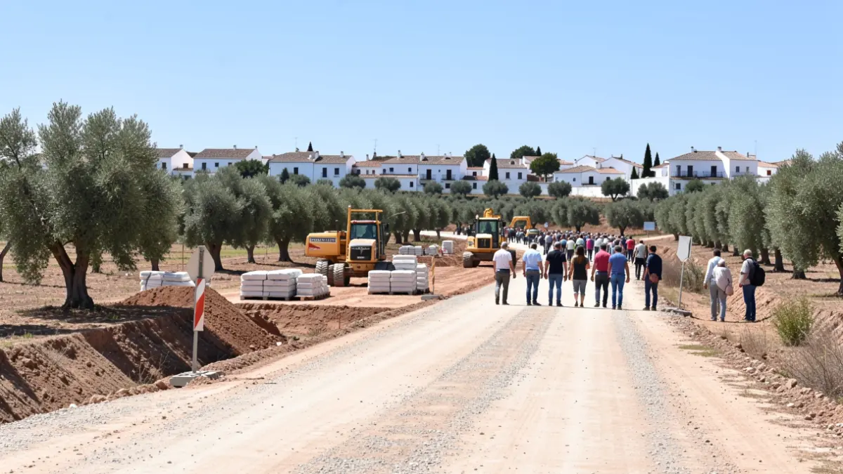 Obras de mejora en el Camino Real y Camino la Peguera en María, Almería.