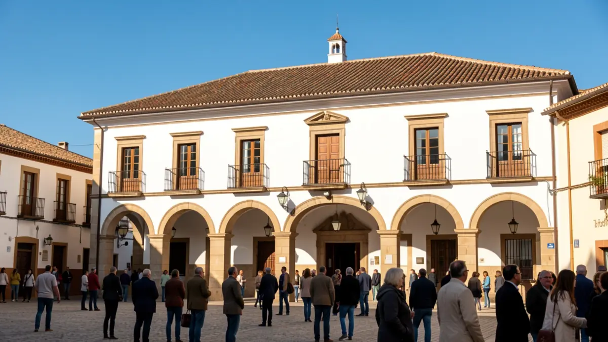 Facade of a traditional Andalusian town hall.