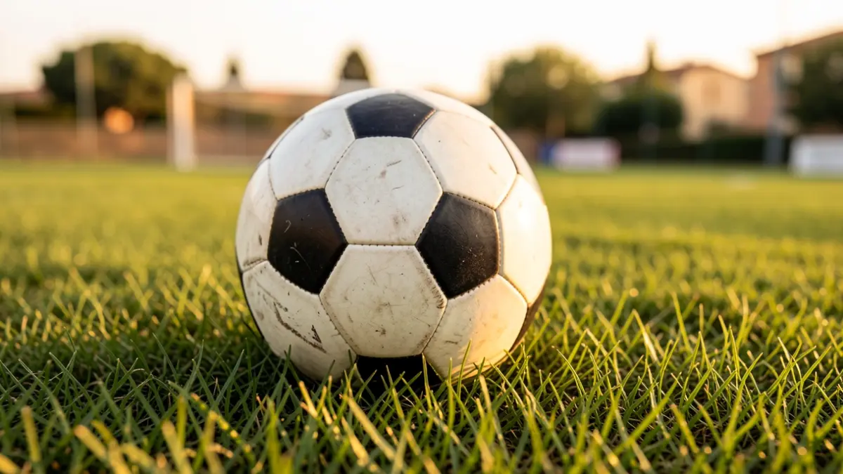 Imagen genérica de un balón de fútbol sobre césped en un campo deportivo.