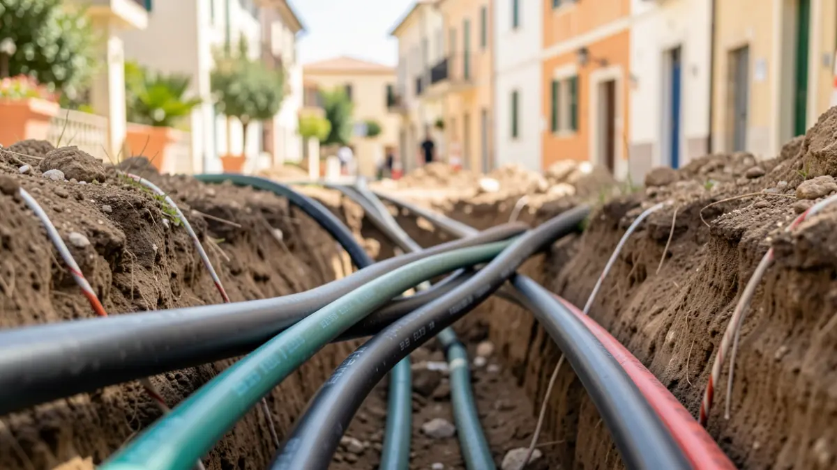 Generic image of underground electrical cable installation.