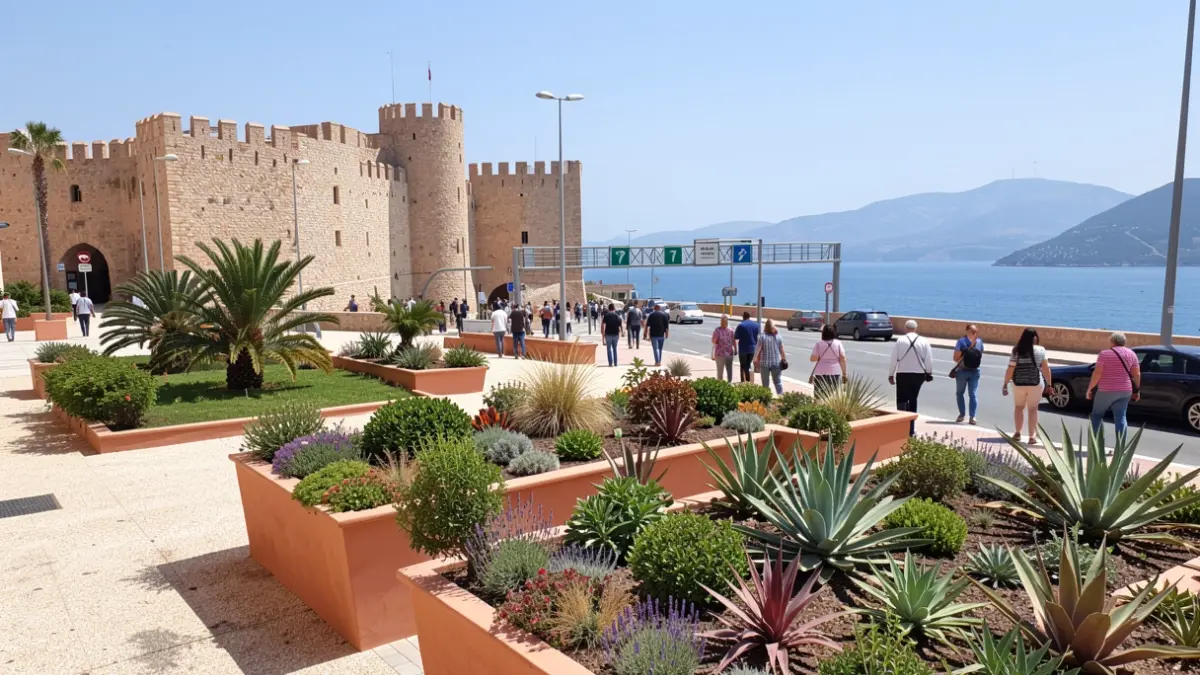 Image of the Castillo de la Duquesa area in Manilva with landscaping improvements and sea views.