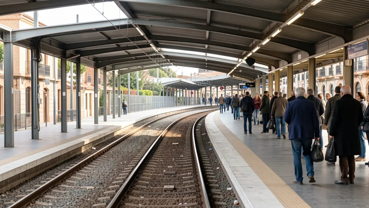 Imagen genérica de un andén de metro vacío en Andalucía.
