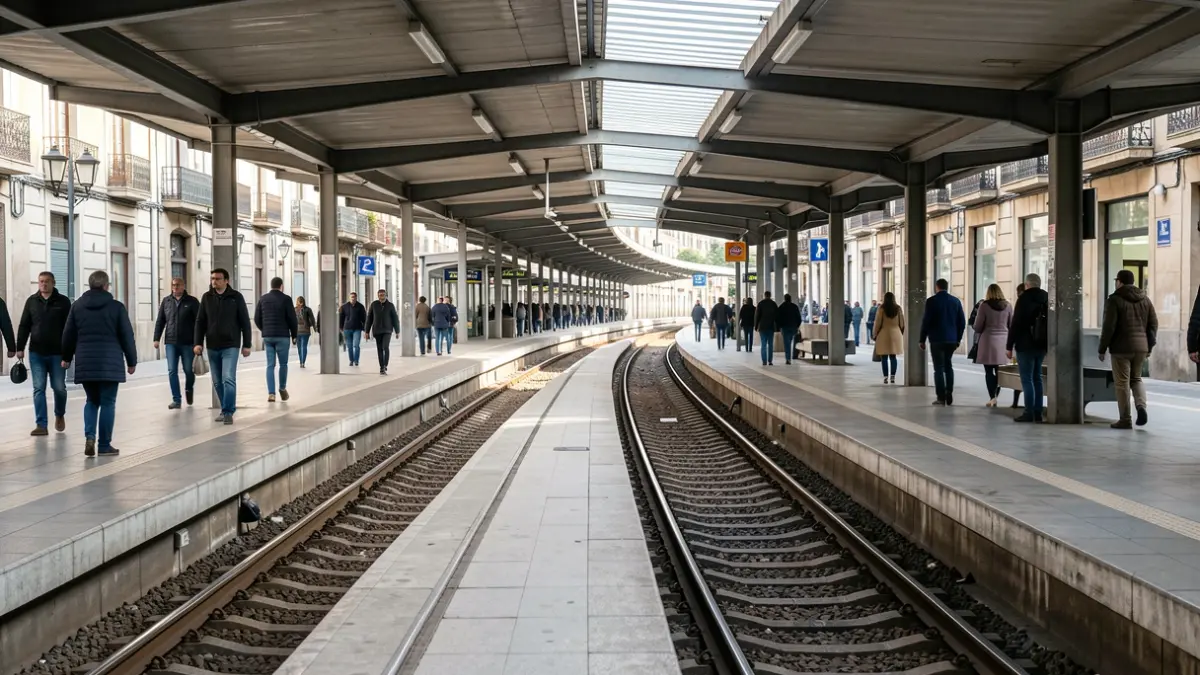 Generic image of an empty metro station in Granada.