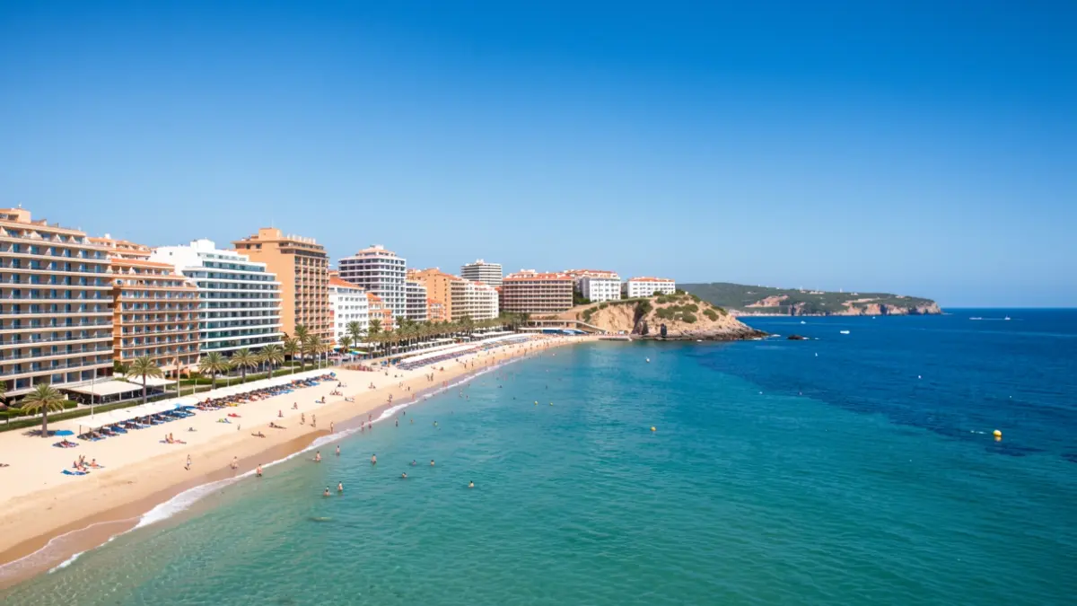 Generic image of the Mijas coast with hotels and beaches.