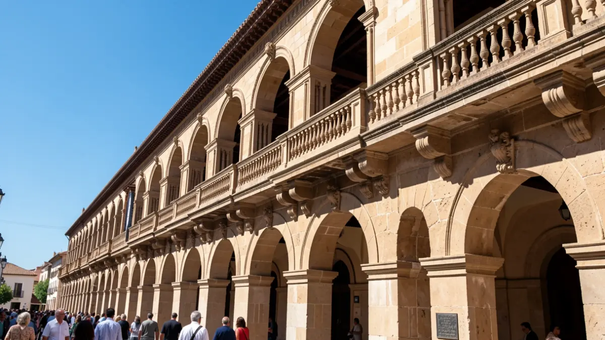 Facade of a government building in Mijas with Andalusian architecture.