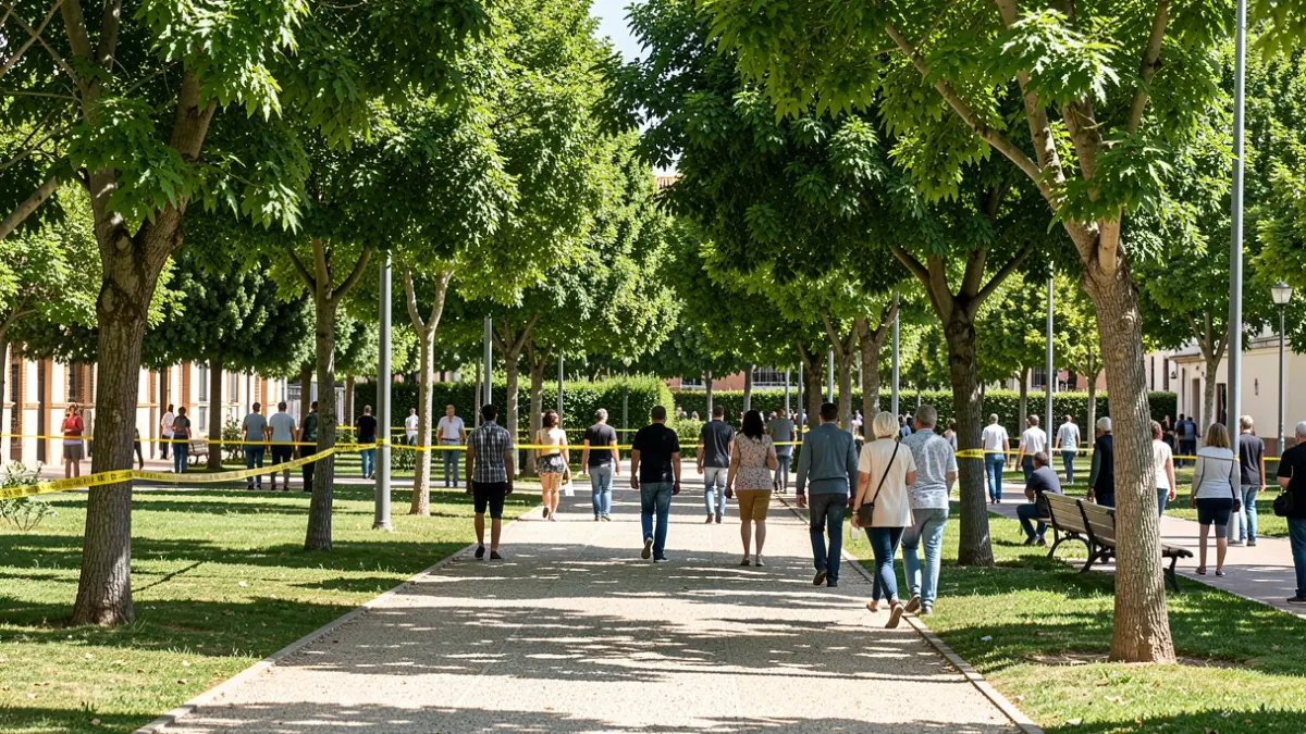 Imagen genérica de un parque público en Andalucía con vegetación y caminos.