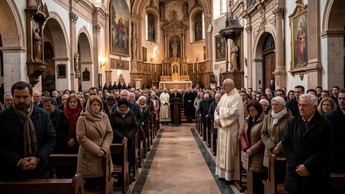 Imagen genérica de una misa solemne en una iglesia andaluza.