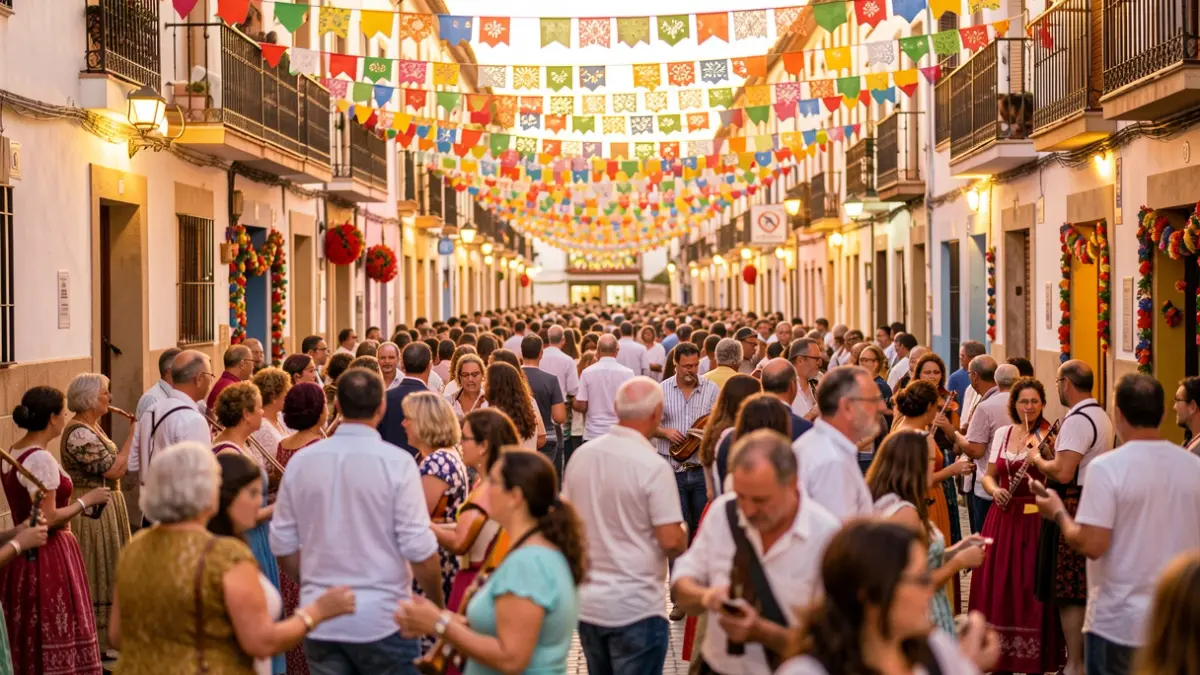Imagen genérica de una fiesta popular andaluza con ambiente festivo.