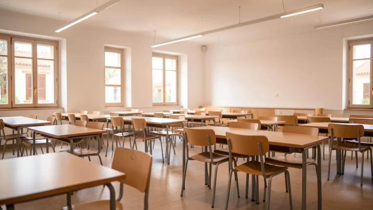 Sala de estudio municipal acondicionada en Andalucía.
