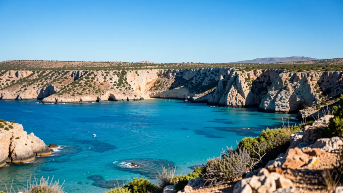 Panoramic view of the Cabo de Gata-Níjar Natural Park coast.