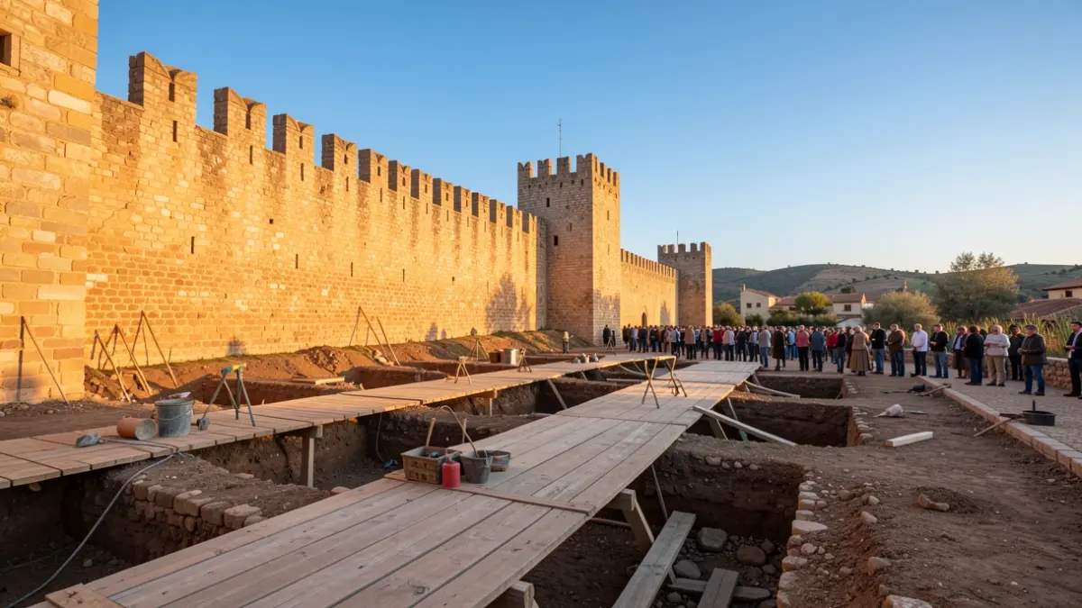 Excavaciones arqueológicas en el Castillo de la Estrella en Teba.
