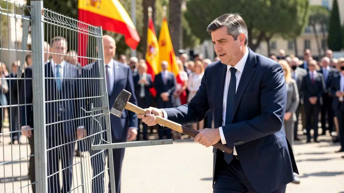 Pedro Sánchez demolishes the Gibraltar border fence, marking the start of a new era for the region.