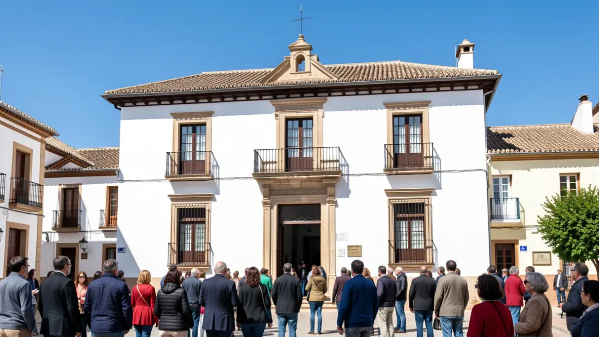 Generic image of an Andalusian town hall facade.