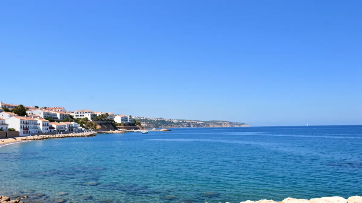 Sunny sky over the Mediterranean coast of Andalusia.