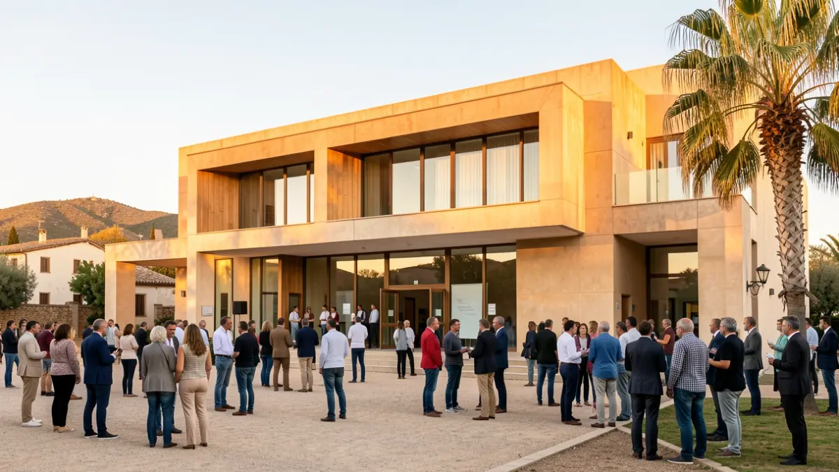 Facade of the Palenque building in Priego de Córdoba, a new center for conferences and training.