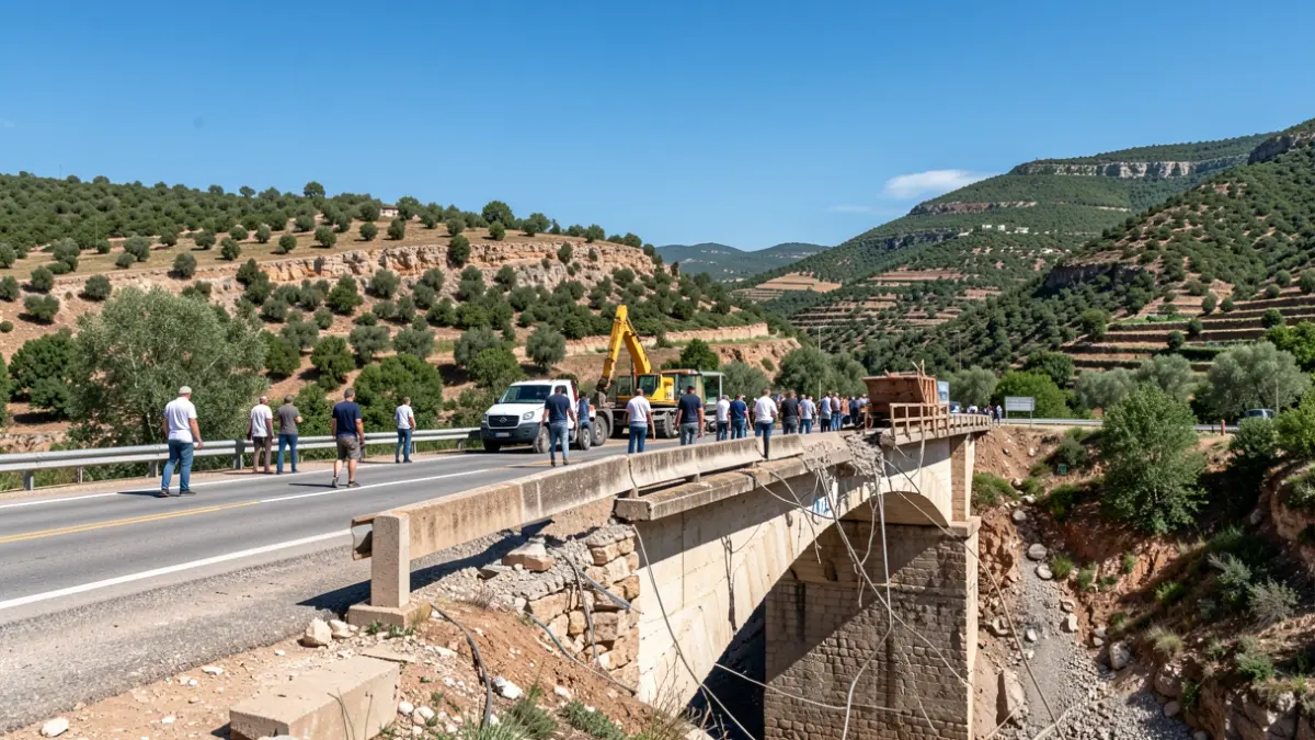 The Tinte bridge in Grazalema after repairs.
