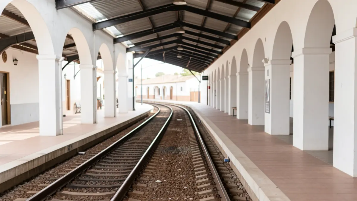 Imagen genérica de una estación de tren andaluza vacía.
