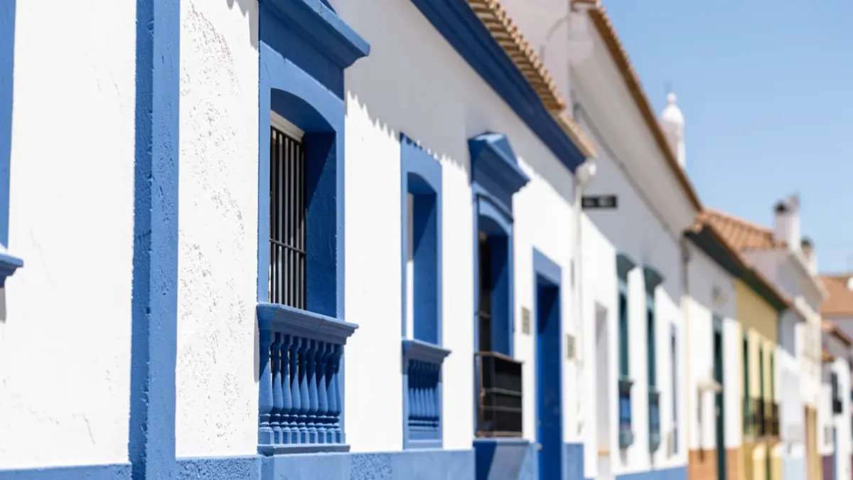 Fachada de un edificio de Vivienda de Protección Oficial en Andalucía.