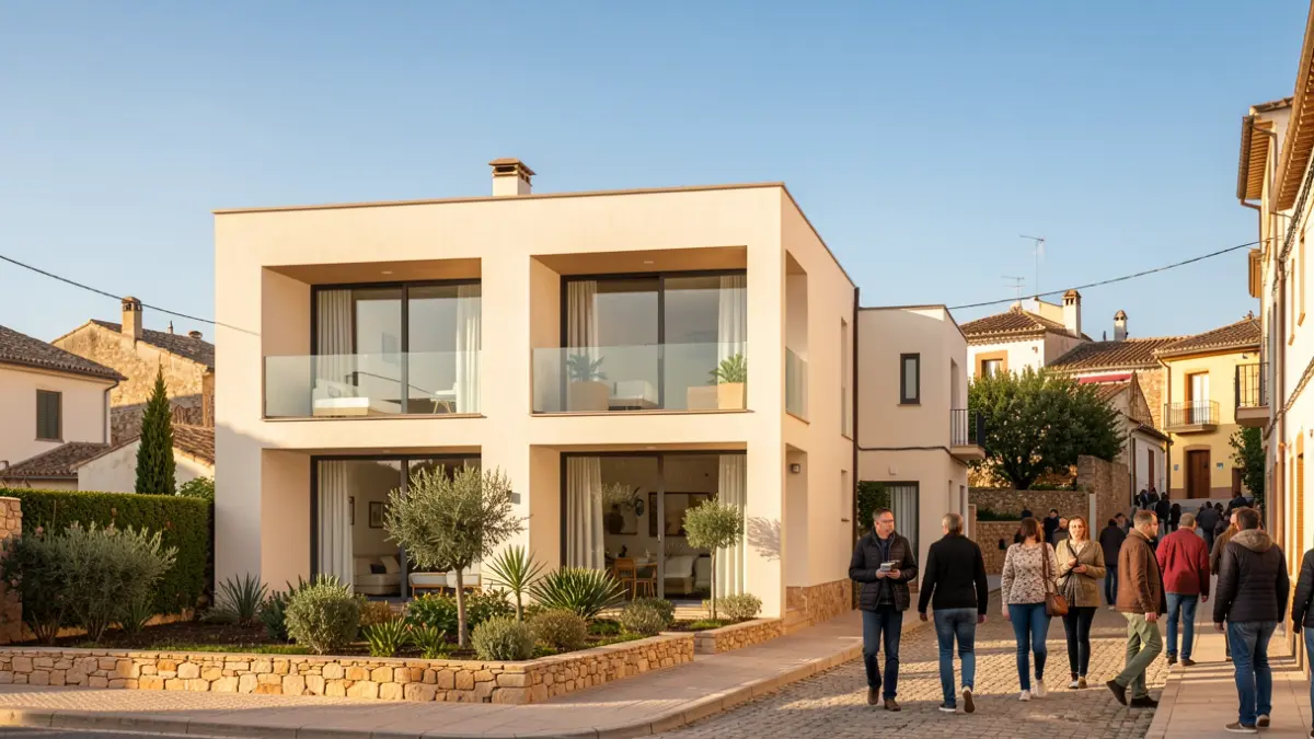 Imagen genérica de una vivienda de obra nueva en un pueblo andaluz.