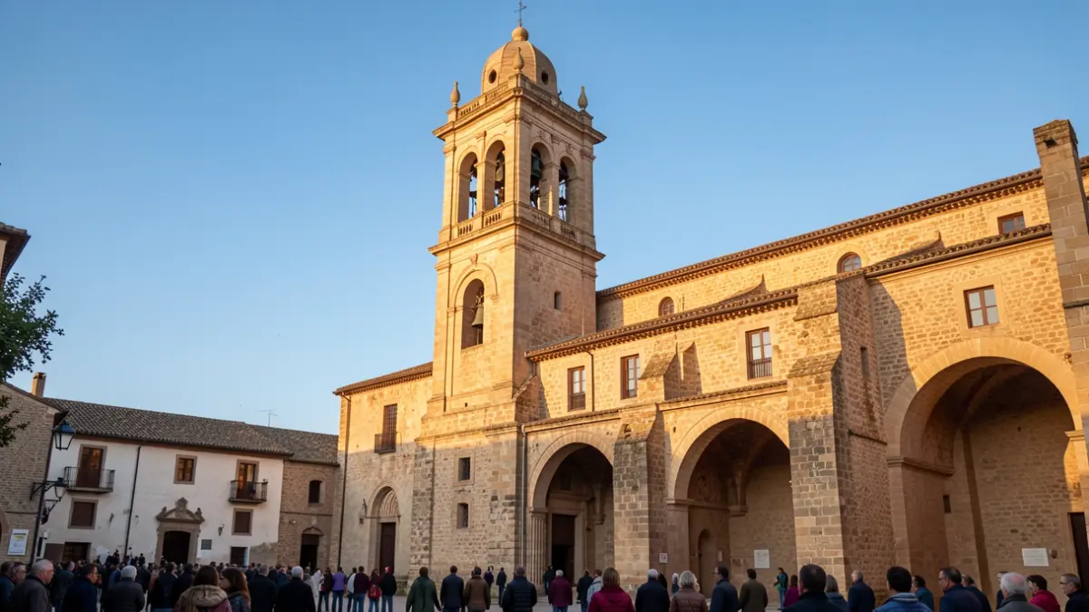 Campanario de la Iglesia de Santa María la Mayor en Ronda durante la Noche en Blanco.
