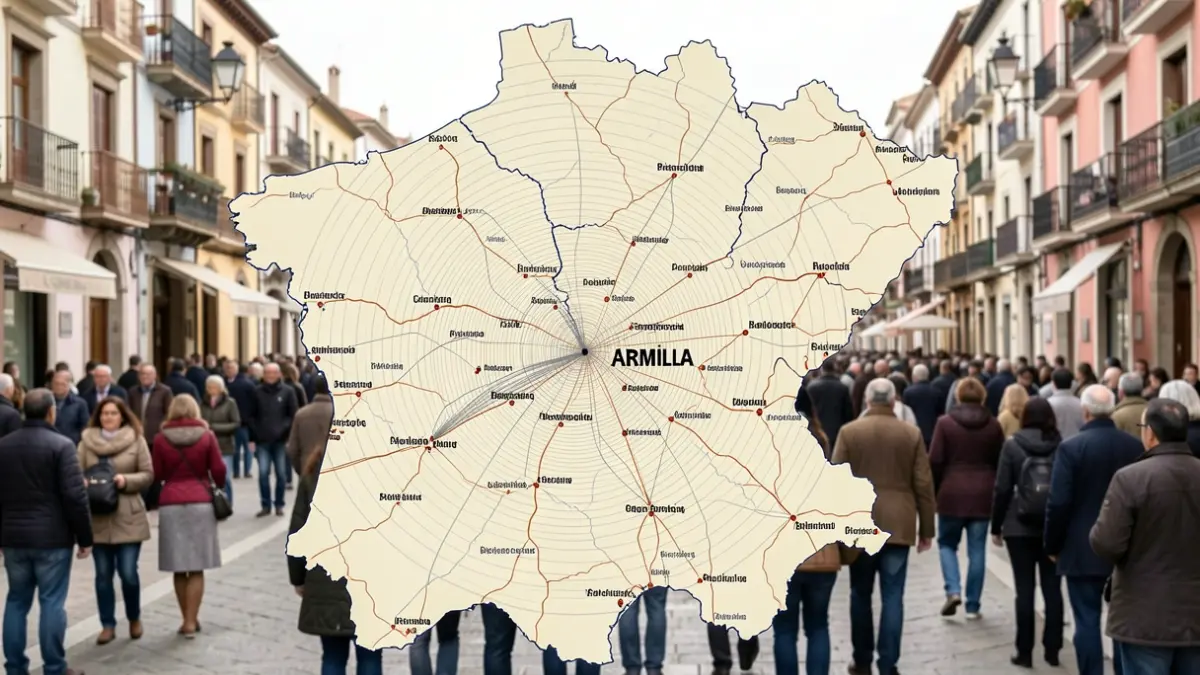 Mapa de la provincia de Granada destacando Armilla y los municipios donde se sintió el terremoto.