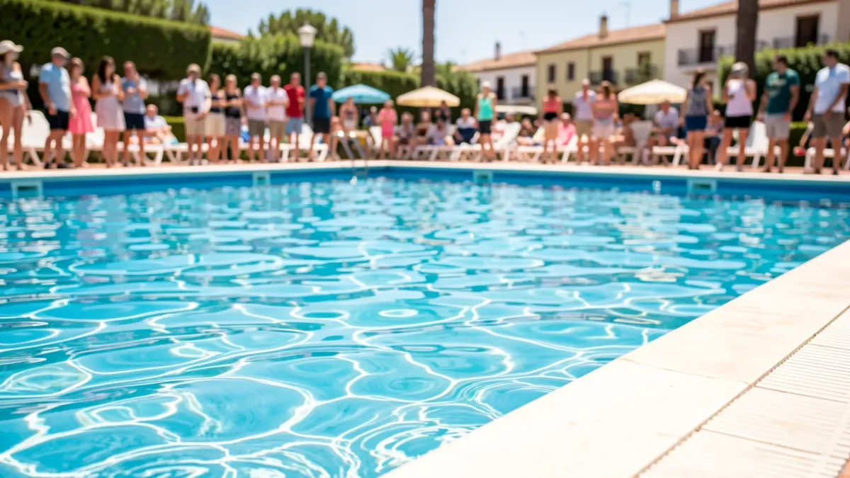 Imagen genérica de una piscina municipal en Andalucía durante el verano.