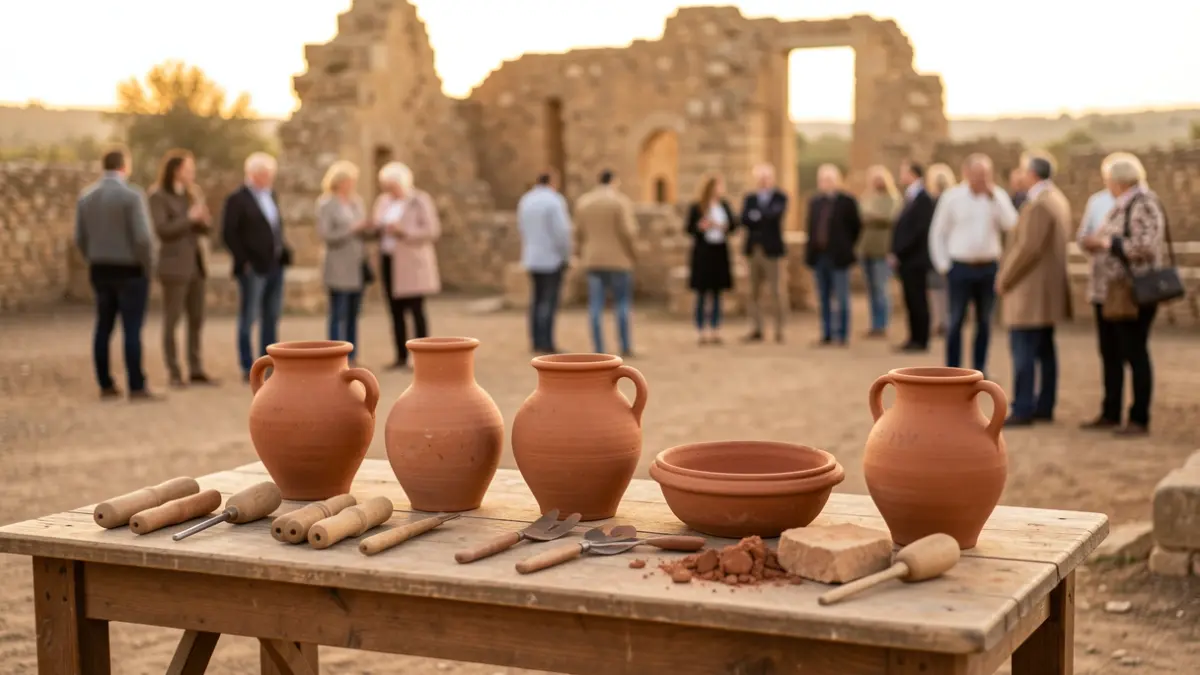 Taller de cerámica en el yacimiento arqueológico de Torreparedones.
