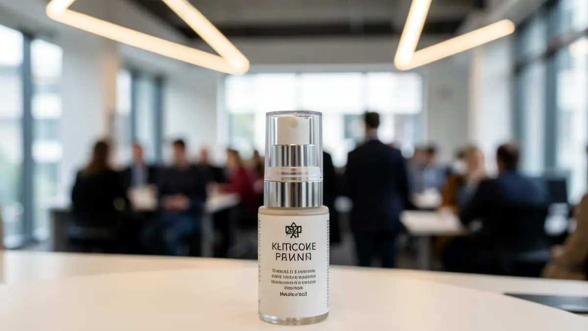 Imagen genérica de un producto cosmético en un entorno de oficina.