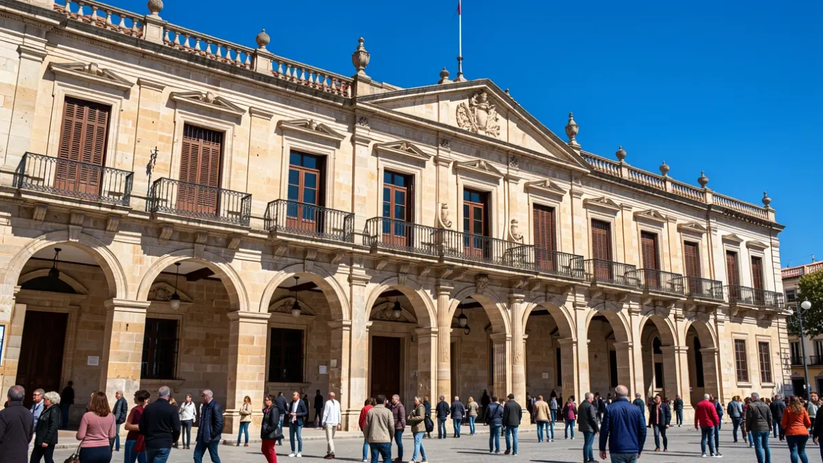 Fachada del edificio de la Diputación de Cádiz.
