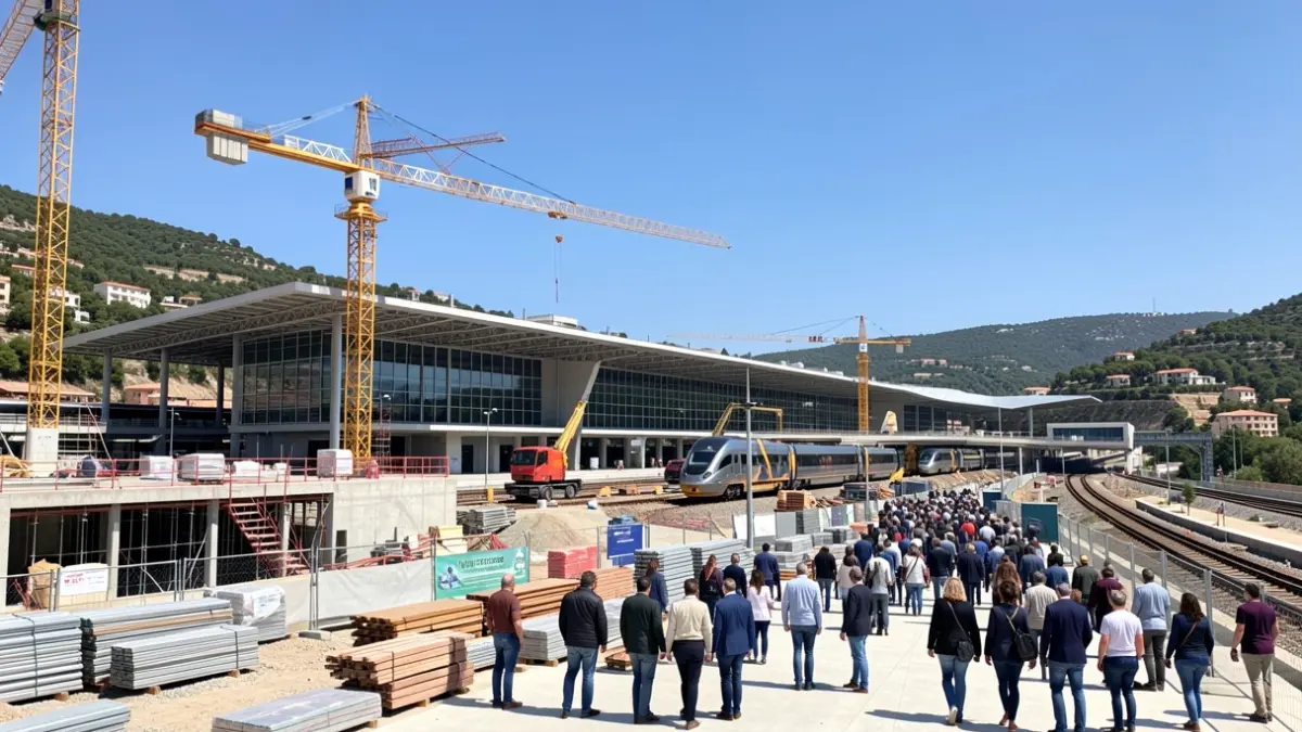 Construction site of the AVE station in Vera, Almería.