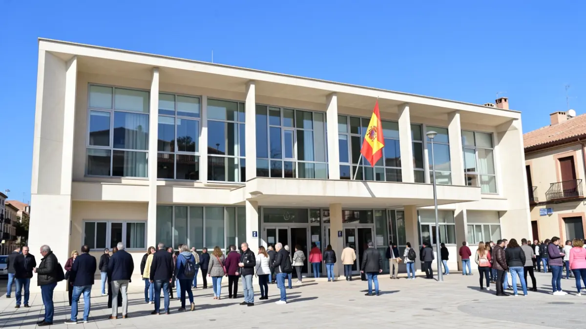 Facade of a municipal building in Vícar, Andalusia.