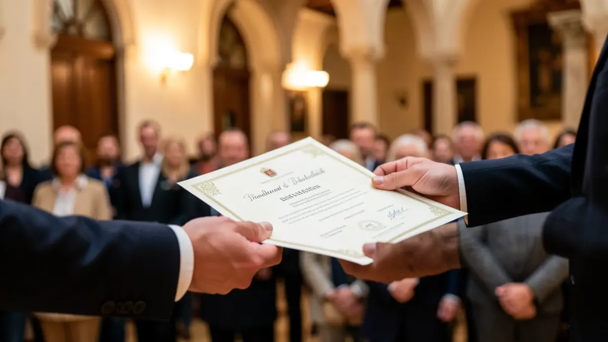 Grant ceremony for new self-employed individuals at the Villa del Río City Council.