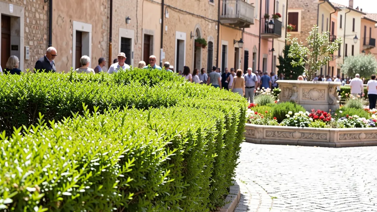Generic image of gardening work on a street in an Andalusian town.