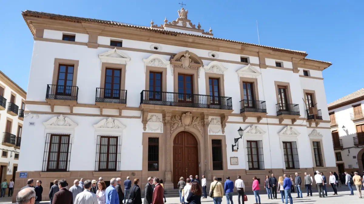 Facade of the Mengíbar City Council.