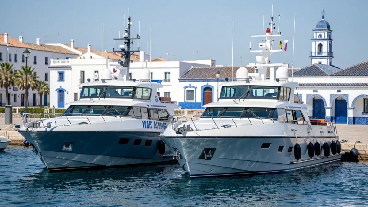 Two Customs Surveillance Service patrol boats in the Port of Algeciras.