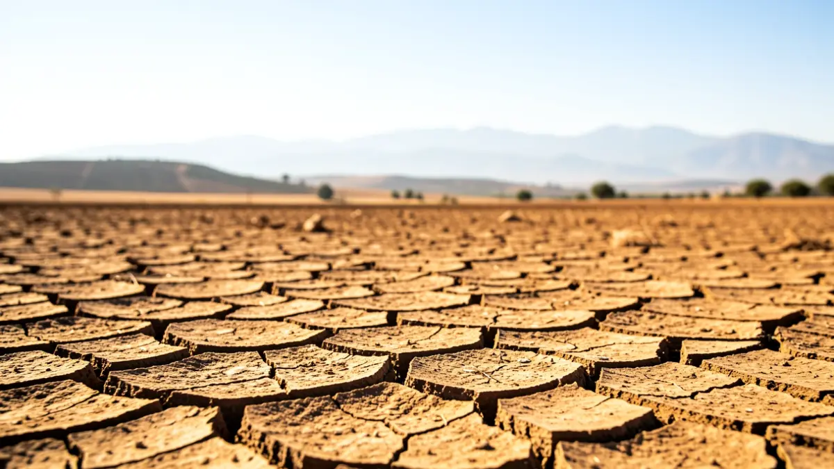 Generic image of a dry, cracked Andalusian landscape under a scorching sun.