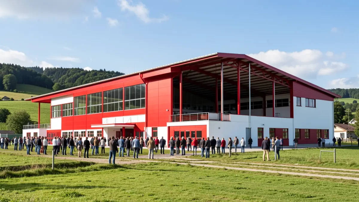 Imagen del nuevo pabellón polideportivo de Algar, en la Sierra de Cádiz.
