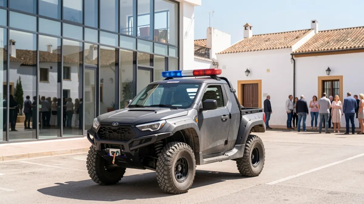 Vehículo todoterreno de Protección Civil en Algeciras.