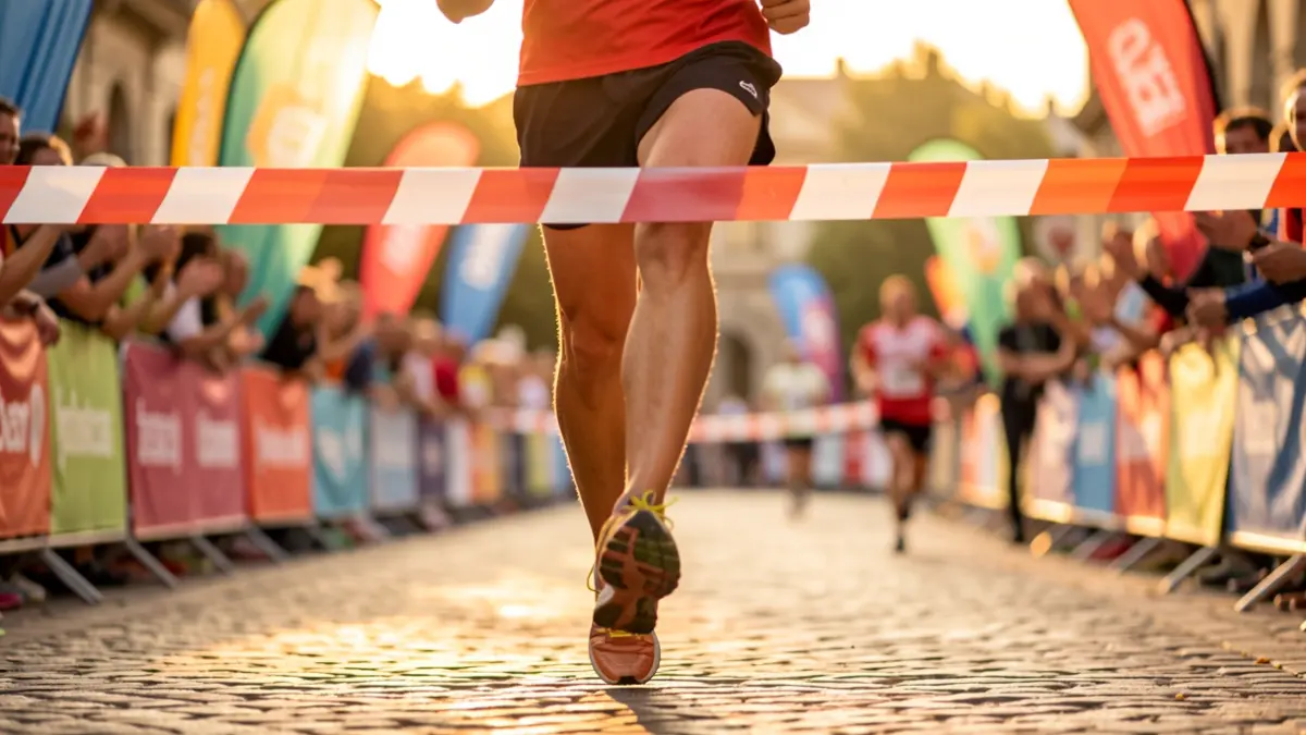 Generic image of a popular race with runners and spectators.