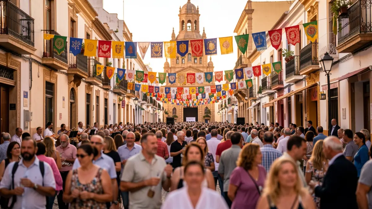 Imagen genérica de una fiesta popular en Almería con ambiente festivo.