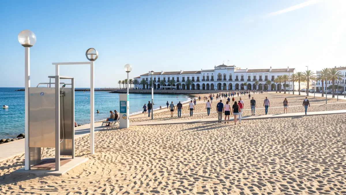 Generic image of an Almería beach with quality services and accessibility.